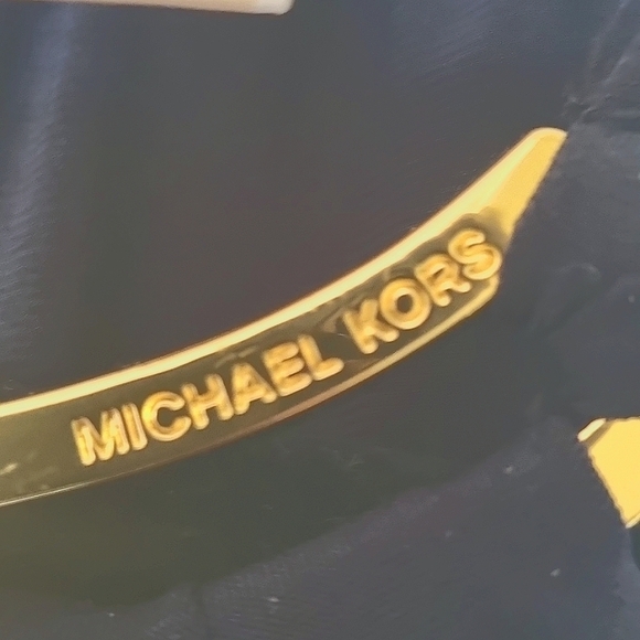 Michael Kors black halter dress with gold necklace accent - Picture 5 of 6